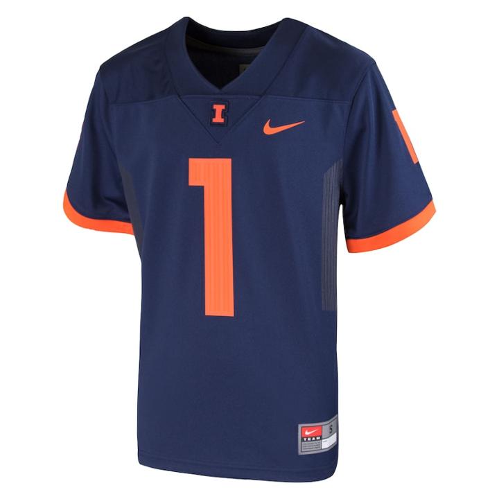 Boys 8-20 Nike Illinois Fighting Illini Jersey, Size: S 8, Blue (navy)