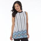 Women's Ab Studio Print Swing Tank, Size: Xlrg Av/rg, Blue Stripe Border