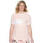 Juniors' Plus Size So&reg; Ringer Graphic Tee, Size: 1xl, Lt Orange