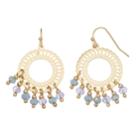 Lc Lauren Conrad Nickel Free Shaky Bead Disc Drop Earrings, Women's, Blue