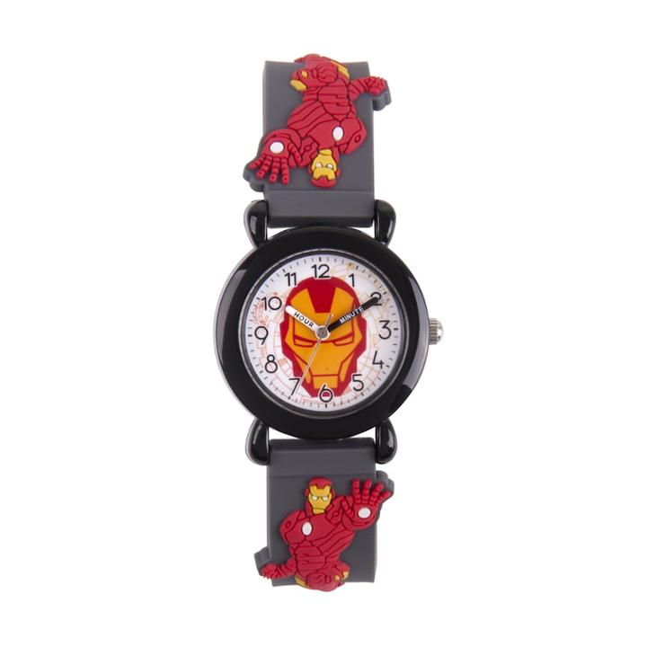 Marvel The Avengers Assemble Iron Man Kids' Time Teacher Watch, Size: Medium, Grey