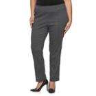 Plus Size Napa Valley Slimming Solution Straight-leg Dress Pants, Women's, Size: 24 W, Grey