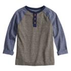 Boys 4-12 Sonoma Goods For Life&trade; Roll Tab Raglan Henley Top, Size: 10, Dark Grey