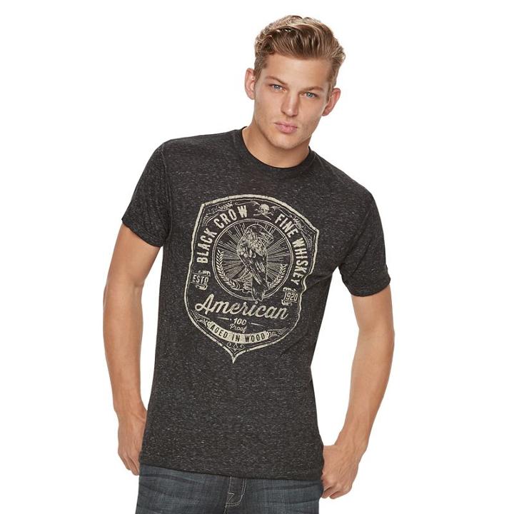 Men's Rock & Republic Black Crow Tee, Size: Large, Oxford