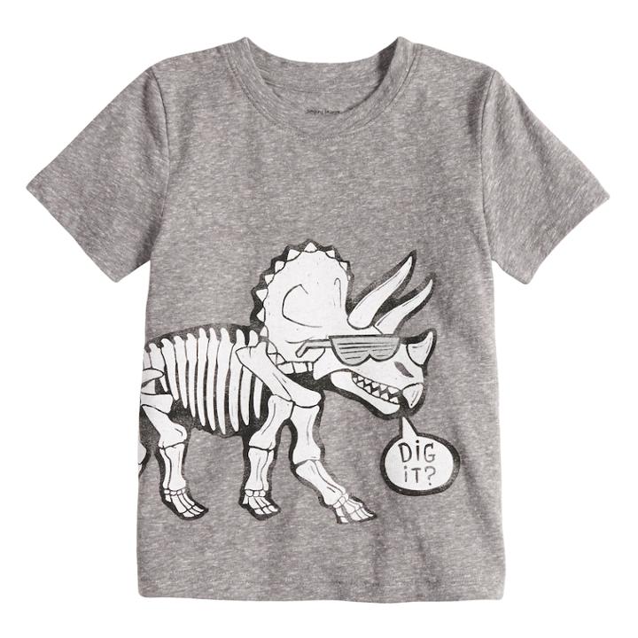 Toddler Boy Jumping Beans&reg; Dig It Dinosaur Graphic Tee, Size: 2t, Med Grey