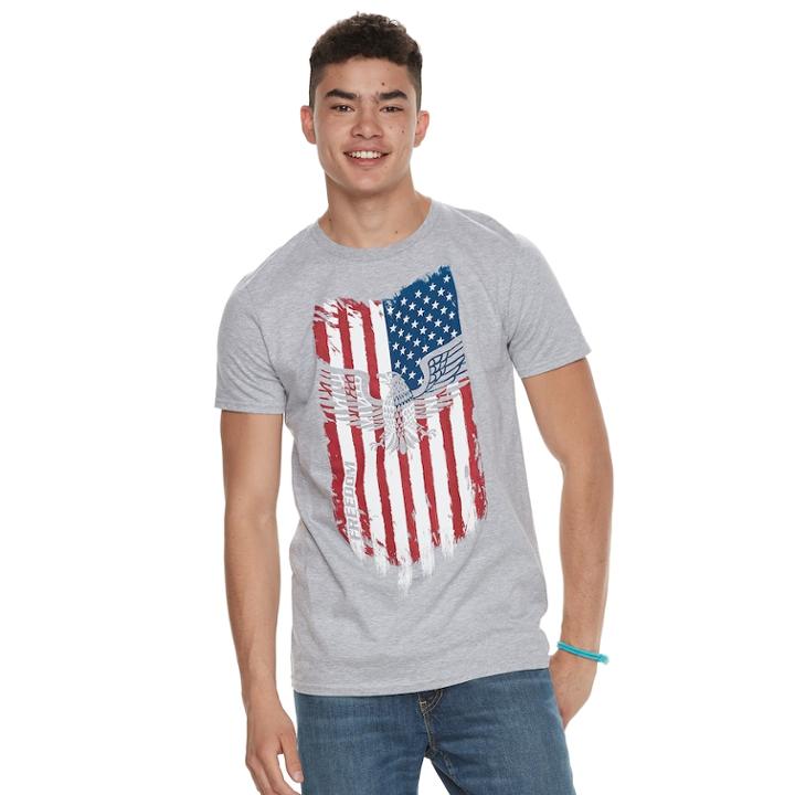 Men's Phoenix Rising Flag Tee, Size: Small, Med Grey