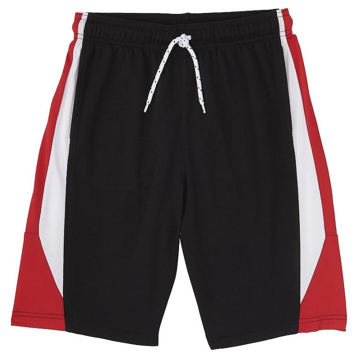 French Toast, Boys 8-20 Active Mesh Shorts, Boy's, Size: Large, Black