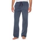 Men's Croft & Barrow&reg; Patterned Microfleece Lounge Pants, Size: Medium, Blue (navy)