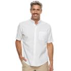 Men's Croft & Barrow&reg; Classic-fit Linen-blend Button-down Shirt, Size: Xxl, White