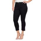 Plus Size Gloria Vanderbilt Amanda Snap-hem Skinny Ankle Jeans, Women's, Size: 16 W, Grey (charcoal)
