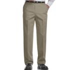 Big & Tall Haggar&reg; Work To Weekend&reg; Classic-fit Flat-front Expandable Waist Pants, Men's, Size: 46x32, Med Green