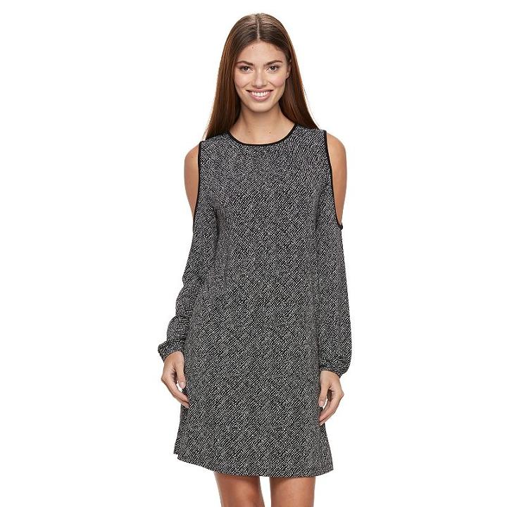 Women's Apt. 9&reg; Cold-shoulder Shift Dress, Size: Small, Ovrfl Oth