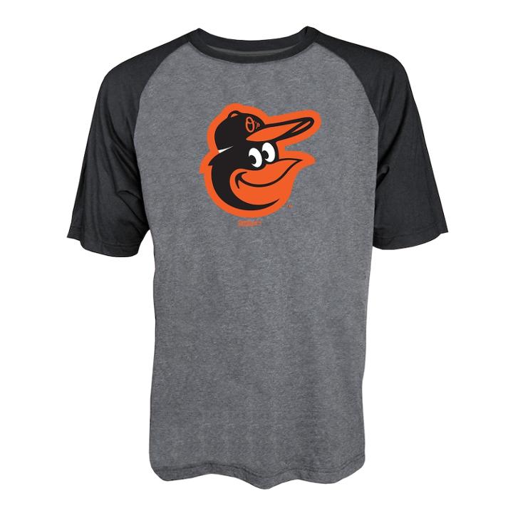 Men's Stitches Baltimore Orioles Raglan Tee, Size: Small, Clrs