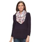Women's Croft & Barrow&reg; Textured Sweater & Scarf, Size: Xl, Drk Purple