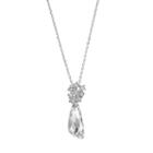 Brilliance Comet Pendant Necklace With Swarovski Crystals, Women's, White