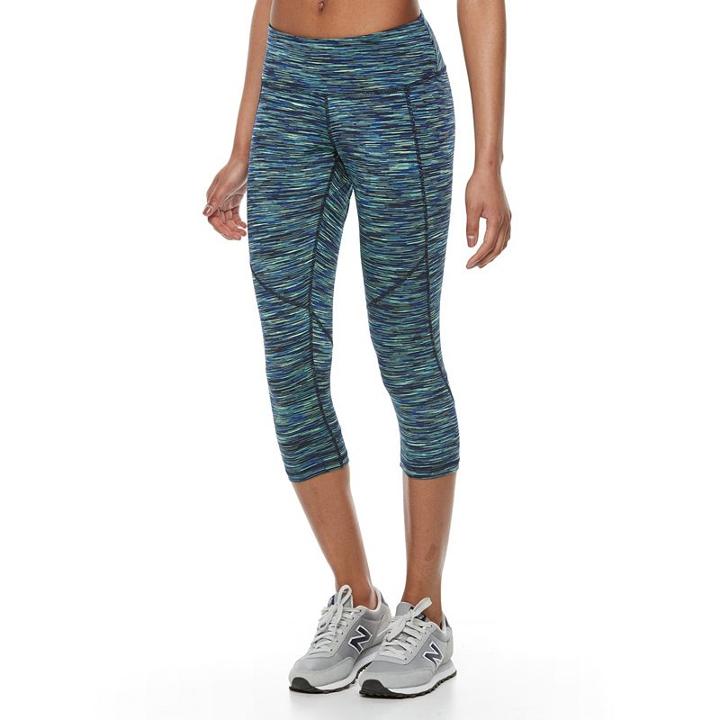 Petite Tek Gear&reg; Space-dyed Capris, Women's, Size: Xl Petite, Blue (navy)