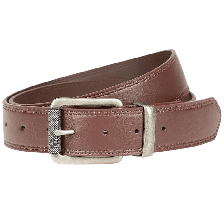 Men's Lee Flat-edge Double-stitched Stretch Belt, Size: Xl, Dark Brown