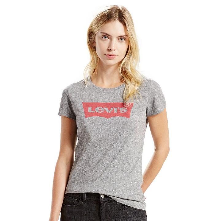 Women's Levi's Batwing Logo Tee, Size: Medium, Grey