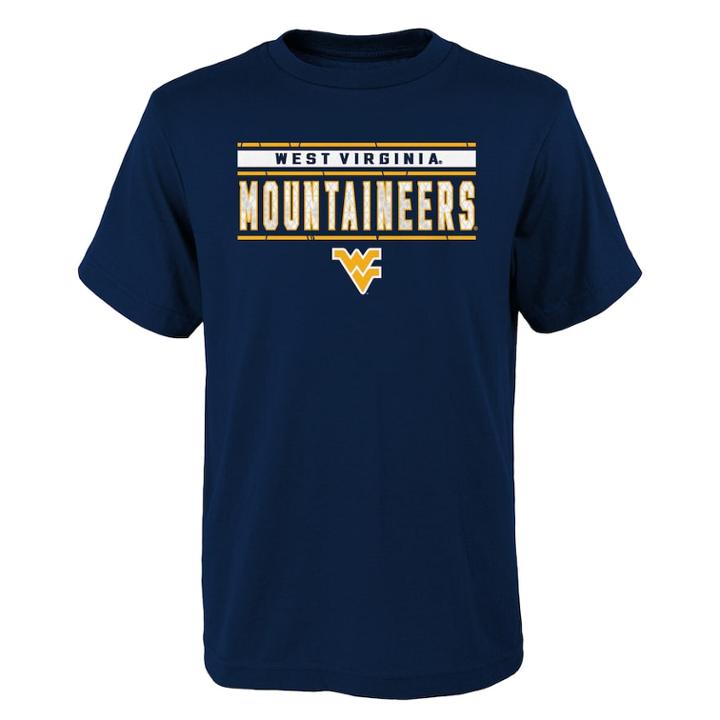 Boys' 4-18 West Virginia Mountaineers Regeneration Tee, Size: 6-7, Dark Blue