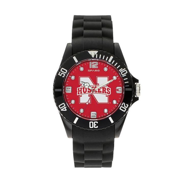 Sparo Men's Spirit Nebraska Cornhuskers Watch, Black