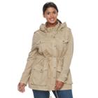 Plus Size Apt. 9&reg; Hooded Parka, Women's, Size: 3xl, Lt Beige