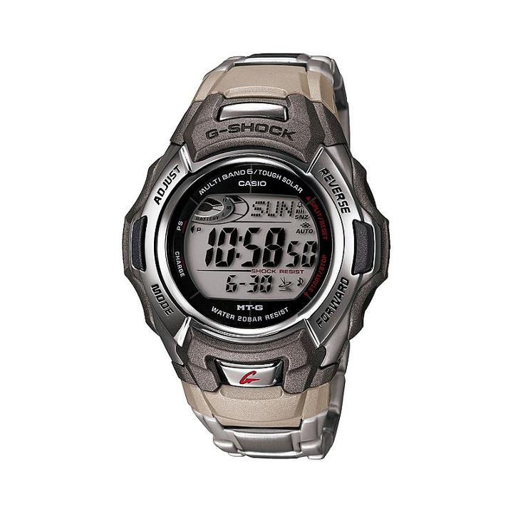 Casio Men's G-shock Tough Solar Atomic Stainless Steel Digital Chronograph Watch - Mtgm900da-8, Grey