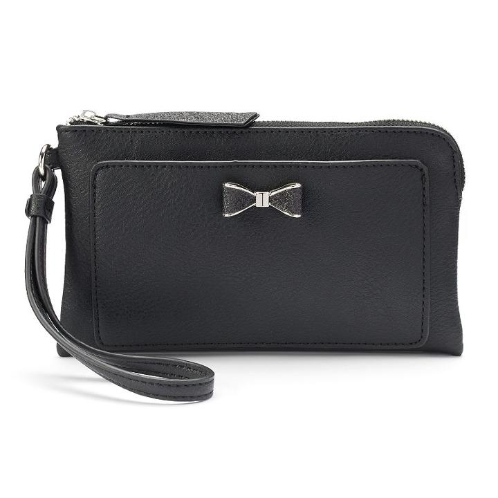Candie's&reg; Phoebe Bow Wristlet, Women's, Grey