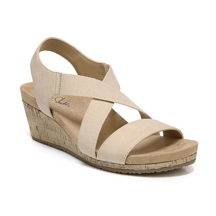 Lifestride Mexico Women's Wedge Sandals, Size: Medium (7), White