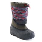 Columbia Powderbug Plus Ii Print Boys' Waterproof Winter Boots, Boy's, Size: 13, Grey (charcoal)