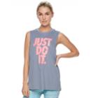 Women's Nike Dry Training Just Do It Graphic Muscle Tank, Size: Large, Blue