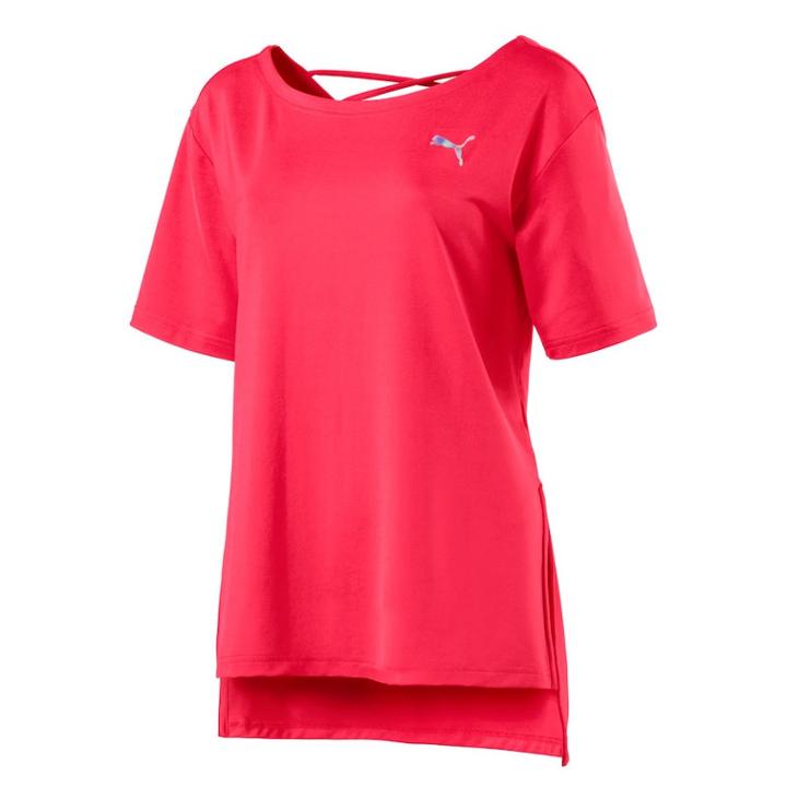 Women's Puma Transition Open Back Tee, Size: Xl, Pink