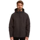 Men's Haggar Stretch Wool-blend Hooded Open-bottom Jacket, Size: Xxl, Grey (charcoal)