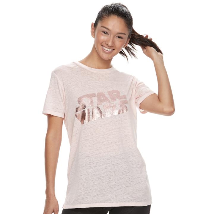 Juniors' Her Universe Star Wars Graphic Burnout Tee, Teens, Size: Medium, Med Beige