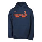 Boys 8-20 Nike Illinois Fighting Illini Therma-fit Hoodie, Size: M 10-12, Blue (navy)