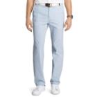 Big & Tall Izod Classic-fit Easy-care Oxford Flat-front Pants, Men's, Size: 46x30, Light Blue