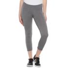 Juniors' So&reg; Lattice-trim Capri Leggings, Girl's, Size: Xs, Dark Grey