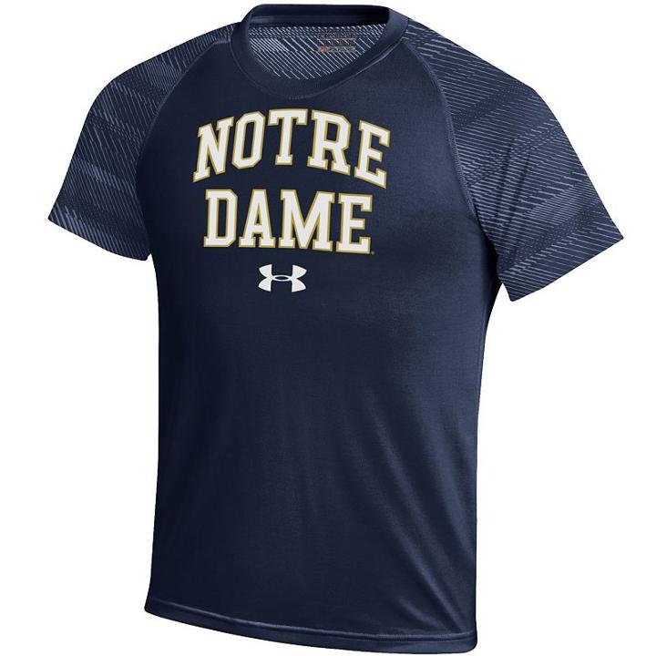 Boys 8-20 Under Armour Notre Dame Fighting Irish Raglan Tee, Size: S 8, Blue (navy)