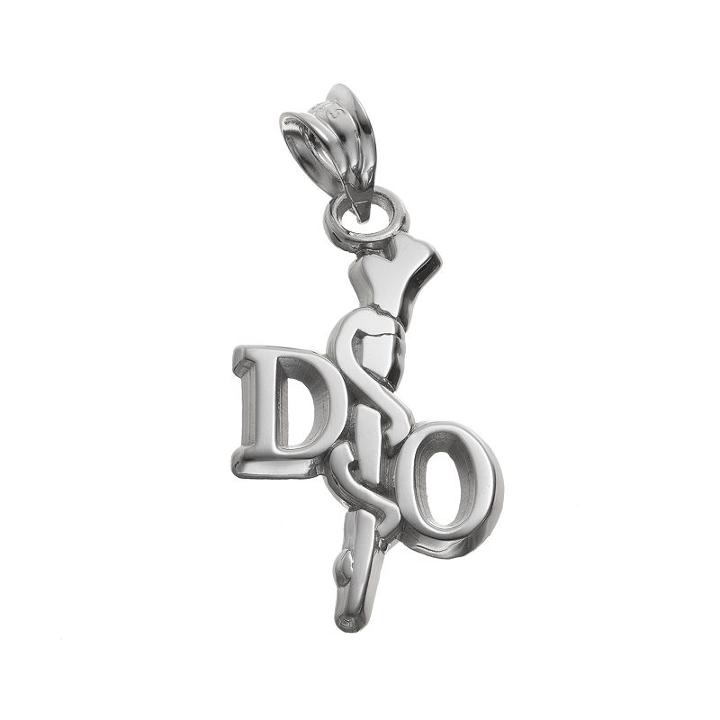 Logoart Sterling Silver Do Caduceus Doctor Pendant, Women's, Grey