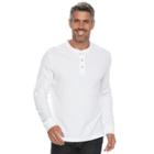 Men's Croft & Barrow&reg; Classic-fit Easy-care Henley, Size: Small, White