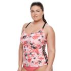 Plus Size Adidas Ocean Elements Tankini Top, Women's, Size: 1xl, Pink Other