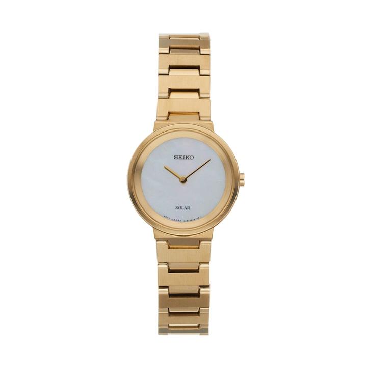 Seiko Women's Stainless Steel Solar Watch - Sup386, Size: Small, Gold