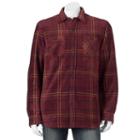 Men's Anchorage Expedition Plaid Sherpa Fleece Shirt Jacket, Size: Large, Red Other