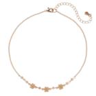 Lc Lauren Conrad Flower Link Necklace, Women's, White