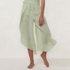 Women's Lc Lauren Conrad Beach Shop Envelope-hem Capri Pants, Size: Xxl, Brt Green