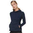 Women's Fila Sport&reg; Raglan Fleece Hoodie, Size: Large, Dark Blue