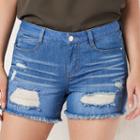 Women's Lc Lauren Conrad Frayed Jean Shorts, Size: 4, Green Oth