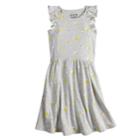 Girls 4-10 Jumping Beans&reg; Flutter Sleeve Pattern Dress, Size: 6x, Light Grey
