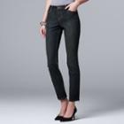 Petite Simply Vera Vera Wang Straight-leg Jeans, Women's, Size: 16p-short, Dark Blue
