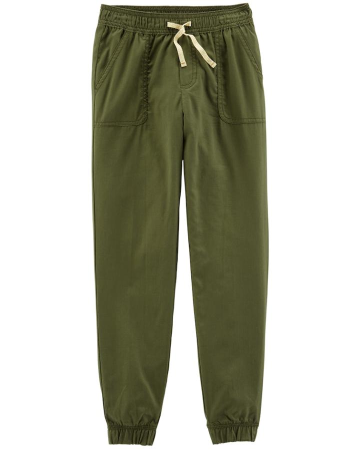 Girls 4-14 Carter's Solid Jogger Pants, Size: 8, Green