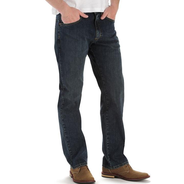 Men's Lee Premium Select Classic Active Comfort Straight Leg Jeans, Size: 42x32, Blue